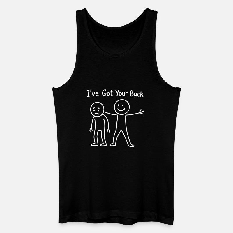 Ich stehe hinter dir: Support-Duo - Männer Bio Tank Top - Schwarz