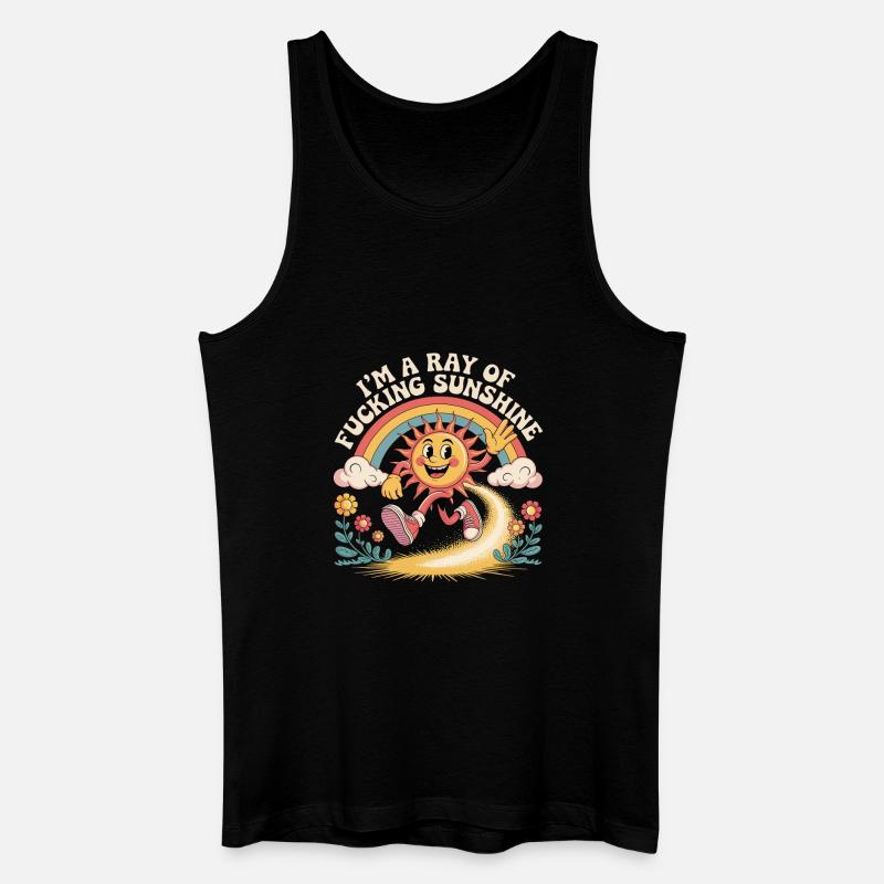 Ich bin ein verdammter Sonnenstrahl - Männer Bio Tank Top - Schwarz