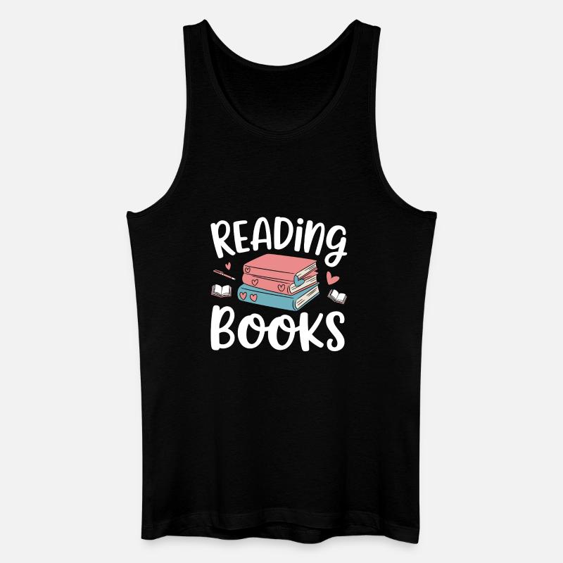 Bücher lesen - Männer Bio Tank Top - Schwarz