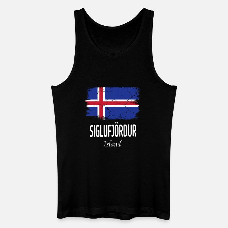 Siglufjördur - Débardeur bio Homme - noir