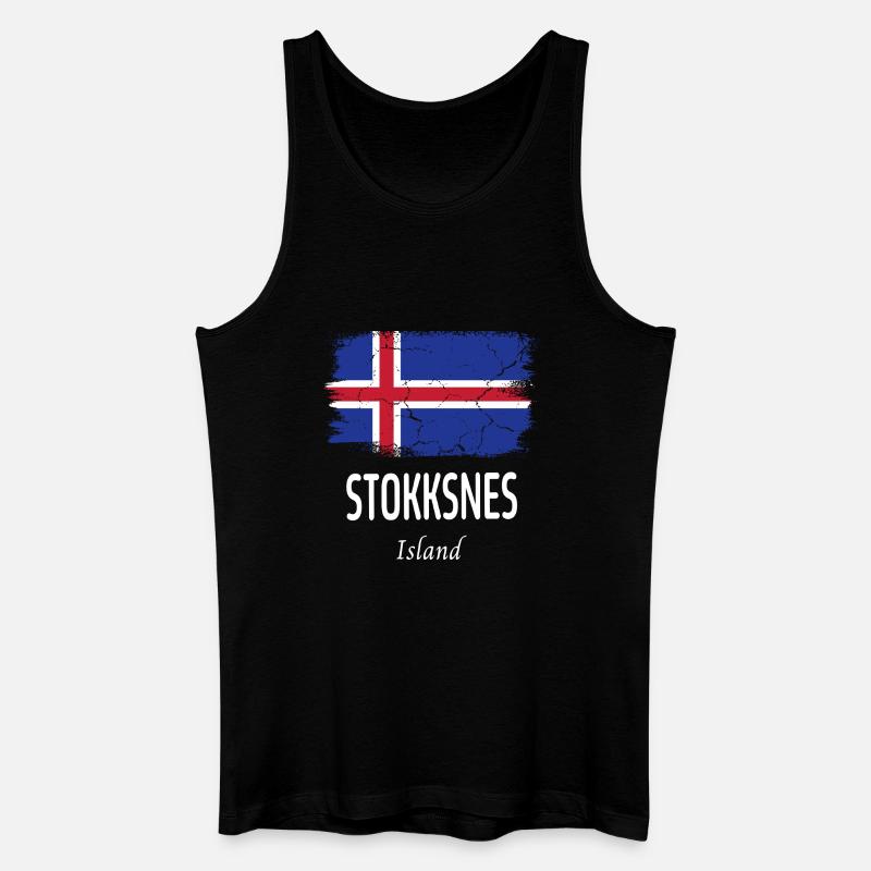 Stokksnes - Männer Bio Tank Top - Schwarz