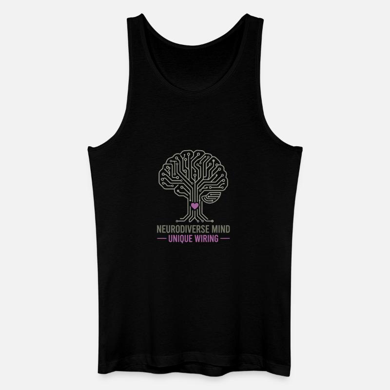 NEURODIVERSER GEIST Einzigartiges Verdrahtungsbewusstsein - Männer Bio Tank Top - Schwarz