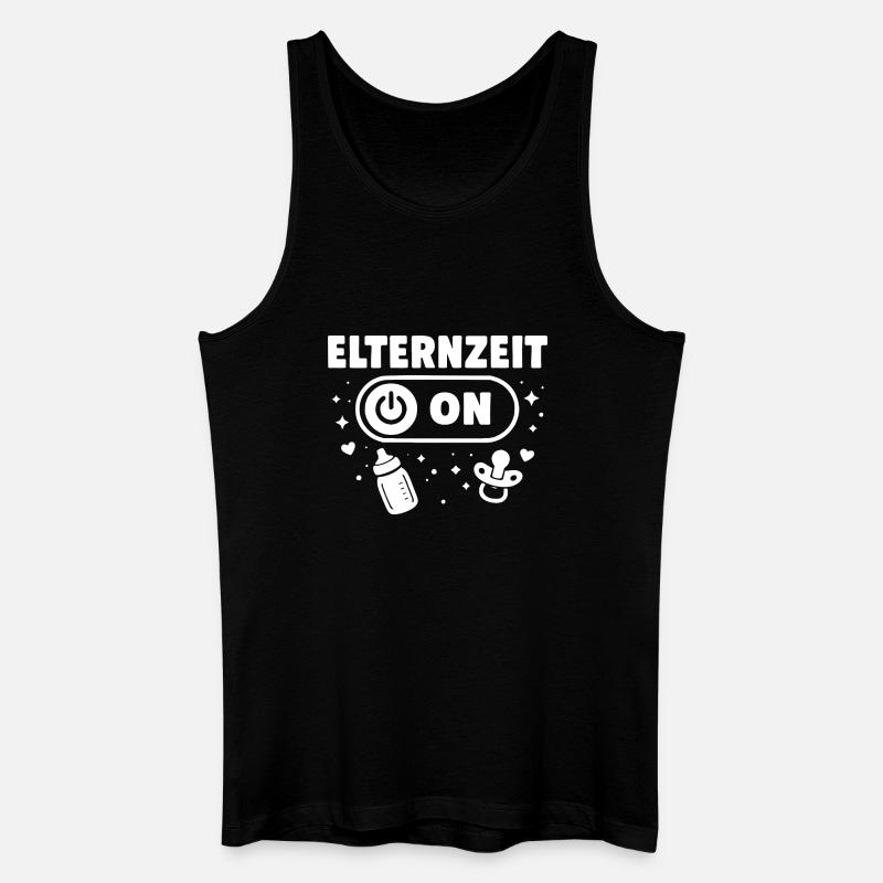 Elternzeit On - Baby - Männer Bio Tank Top - Schwarz