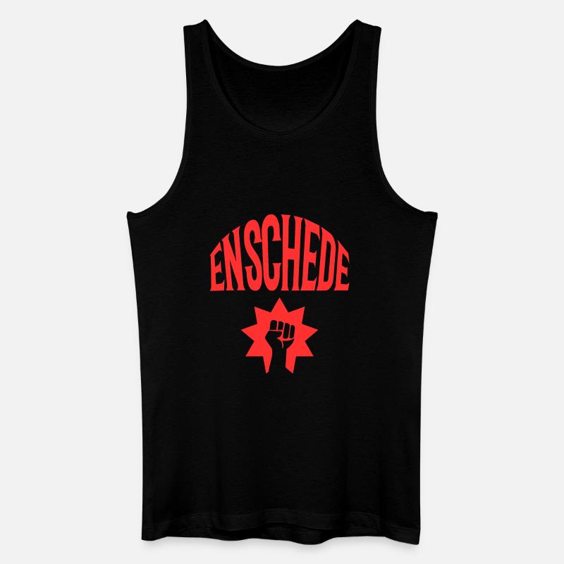 Enschede - Männer Bio Tank Top - Schwarz