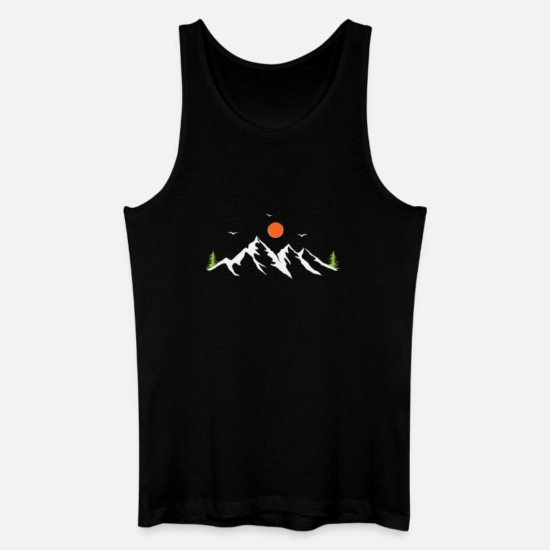 Gebirge - Männer Bio Tank Top - Schwarz