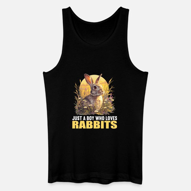Hasen Hase - Männer Bio Tank Top - Schwarz