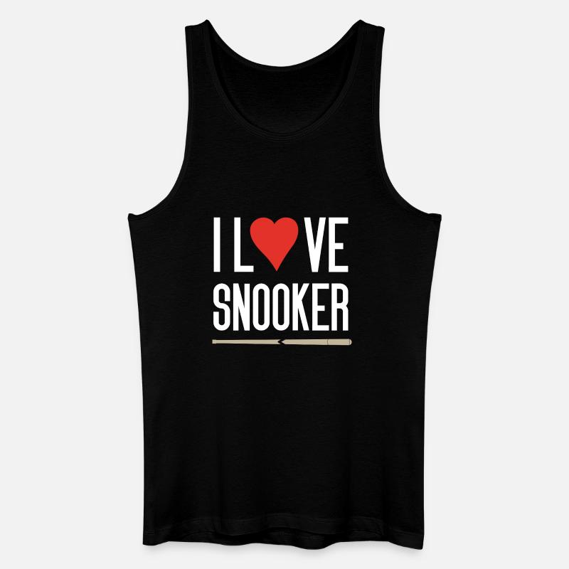 Ich liebe Snooker - Männer Bio Tank Top - Schwarz