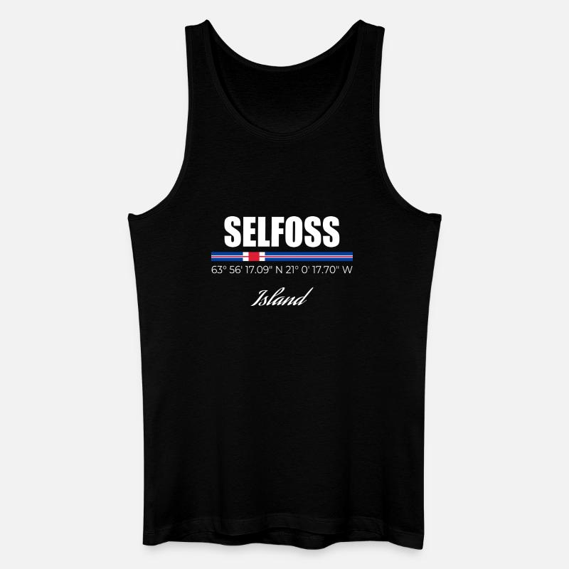 Selfoss - Männer Bio Tank Top - Schwarz