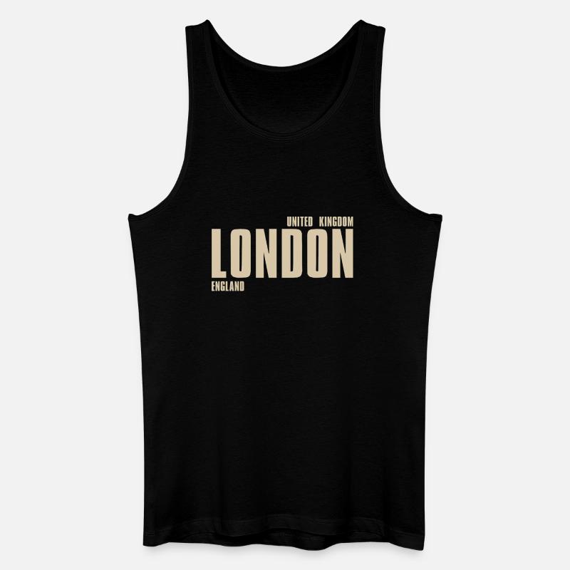 Londoner Retro-Typografie - Männer Bio Tank Top - Schwarz