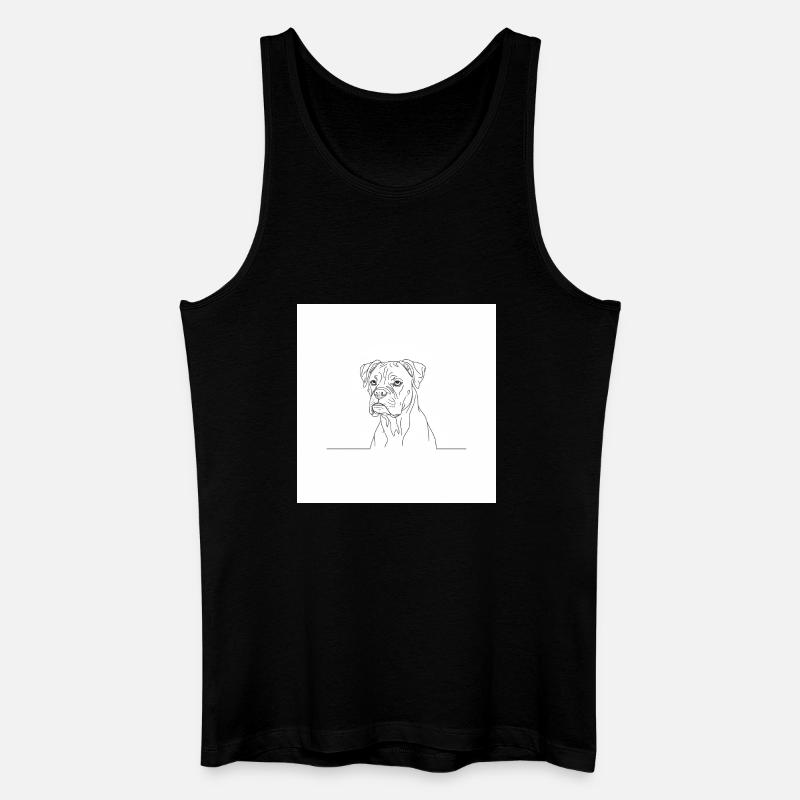 Boxer Hund - Männer Bio Tank Top - Schwarz