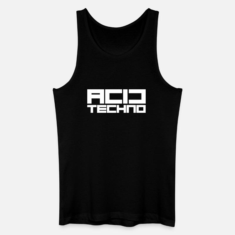 Acid-Techno - Männer Bio Tank Top - Schwarz
