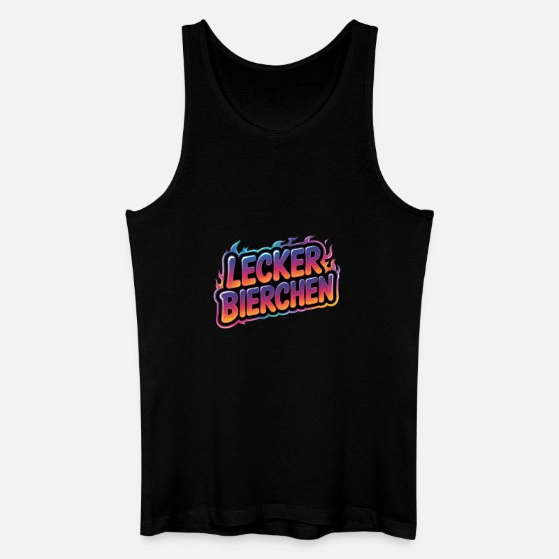 Lecker Bierchen - Funny Alcohol T-Shirt - Männer Bio Tank Top - Schwarz