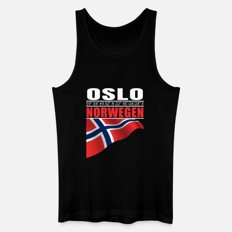 Oslo - Männer Bio Tank Top - Schwarz