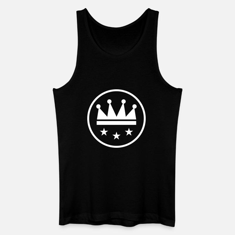 Krone Icon - Männer Bio Tank Top - Schwarz