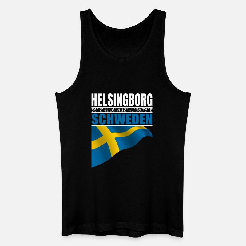 Helsingborg - Männer Bio Tank Top - Schwarz
