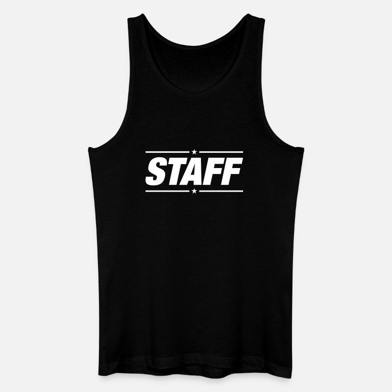 Staff - Männer Bio Tank Top - Schwarz