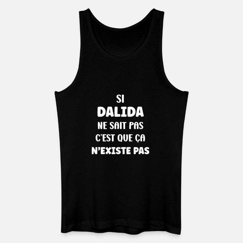 Dalida - Männer Bio Tank Top - Schwarz