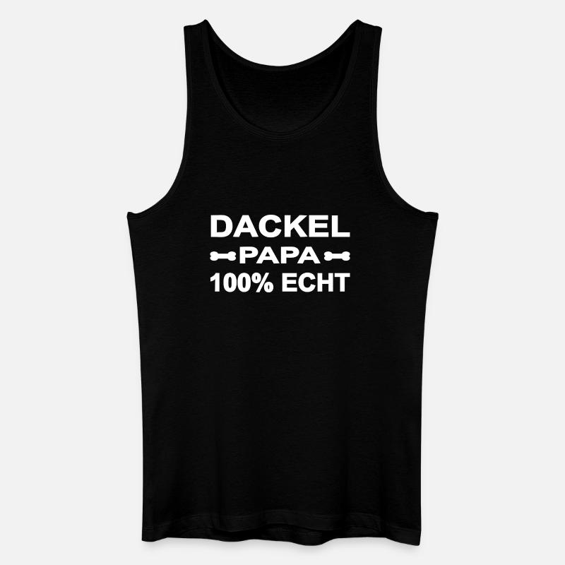 Dackel - Männer Bio Tank Top - Schwarz