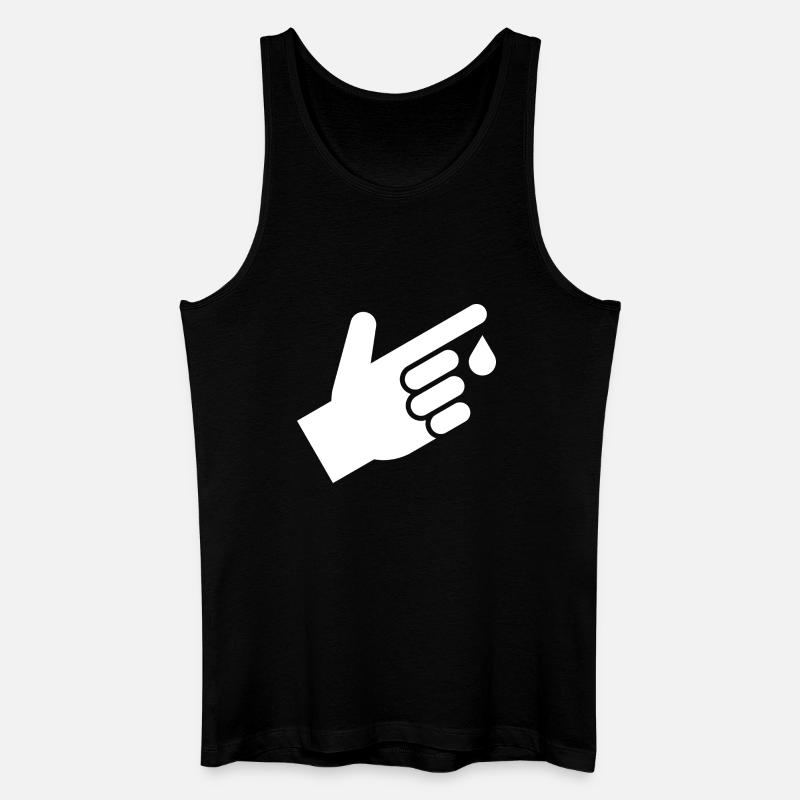 Bluttest, Bluttropfen - Männer Bio Tank Top - Schwarz