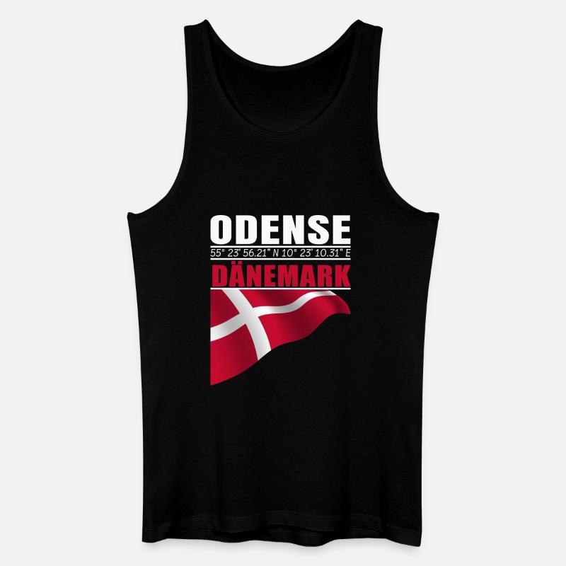 Odense - Männer Bio Tank Top - Schwarz