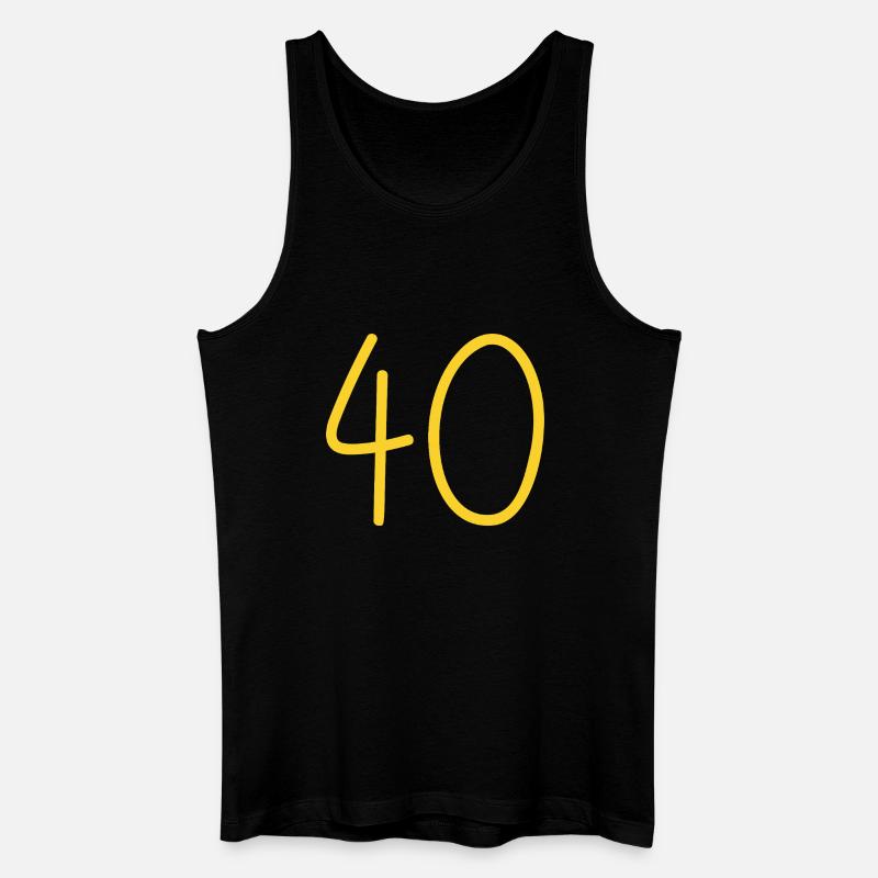 40 - Männer Bio Tank Top - Schwarz