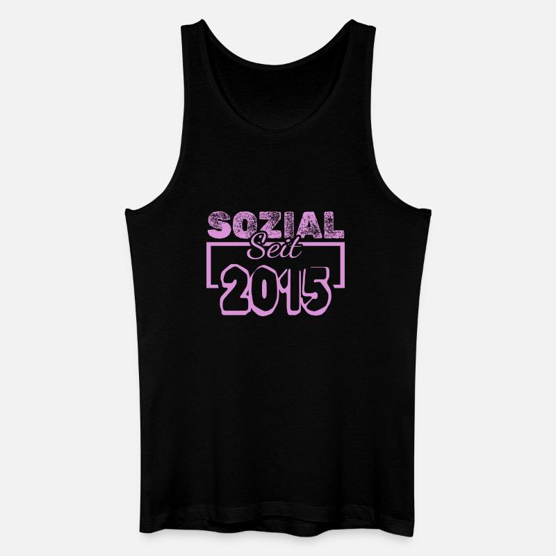 Sozial Seit 2013 Pink - Männer Bio Tank Top - Schwarz