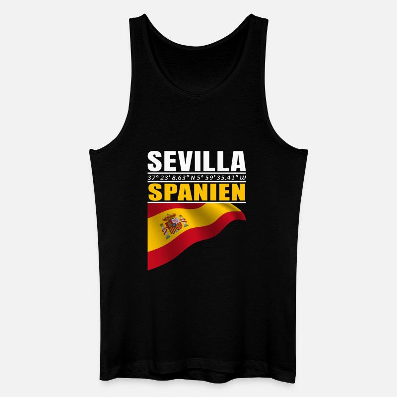 Sevilla - Männer Bio Tank Top - Schwarz