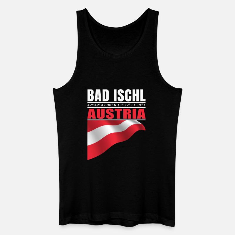 Bad Ischl - Männer Bio Tank Top - Schwarz