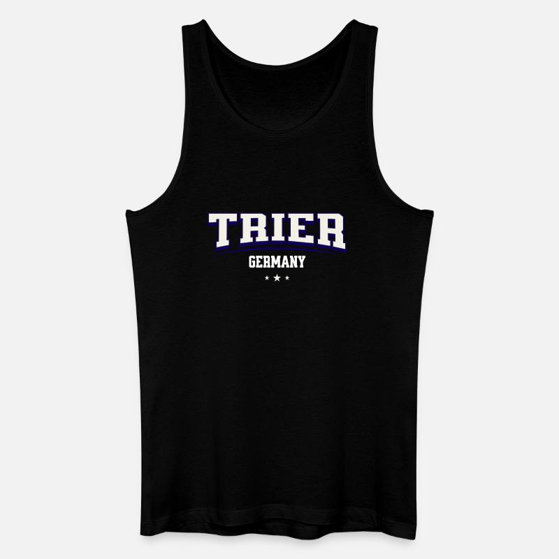 Trier Deutschland Stadtemblem - Männer Bio Tank Top - Schwarz
