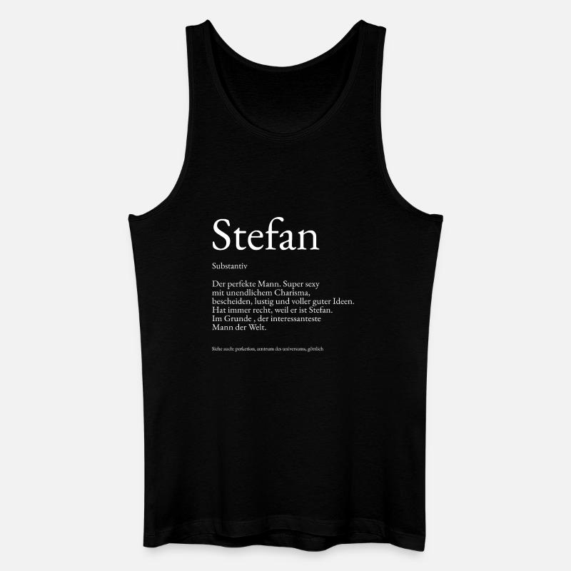 Stefan Dictionary Explanation First name Stefan - Men’s Organic Tank Top - black