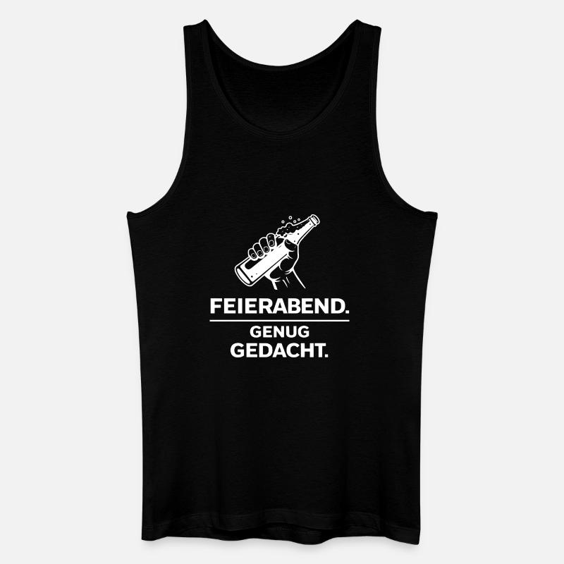 Closing time. Enough thought. - Men’s Organic Tank Top - black