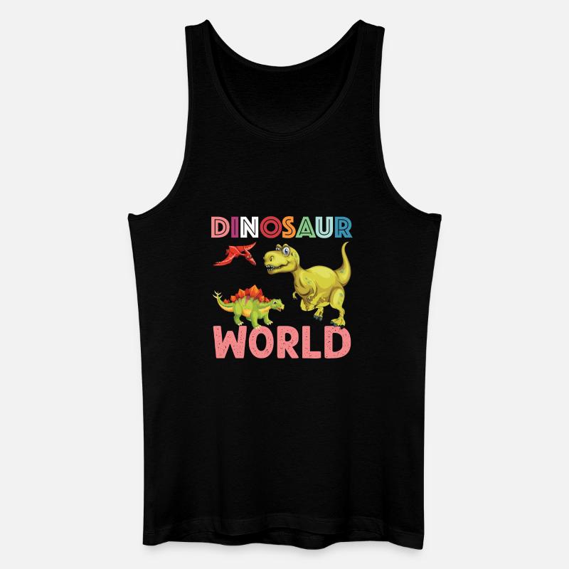 Dinosaur World nice - Männer Bio Tank Top - Schwarz