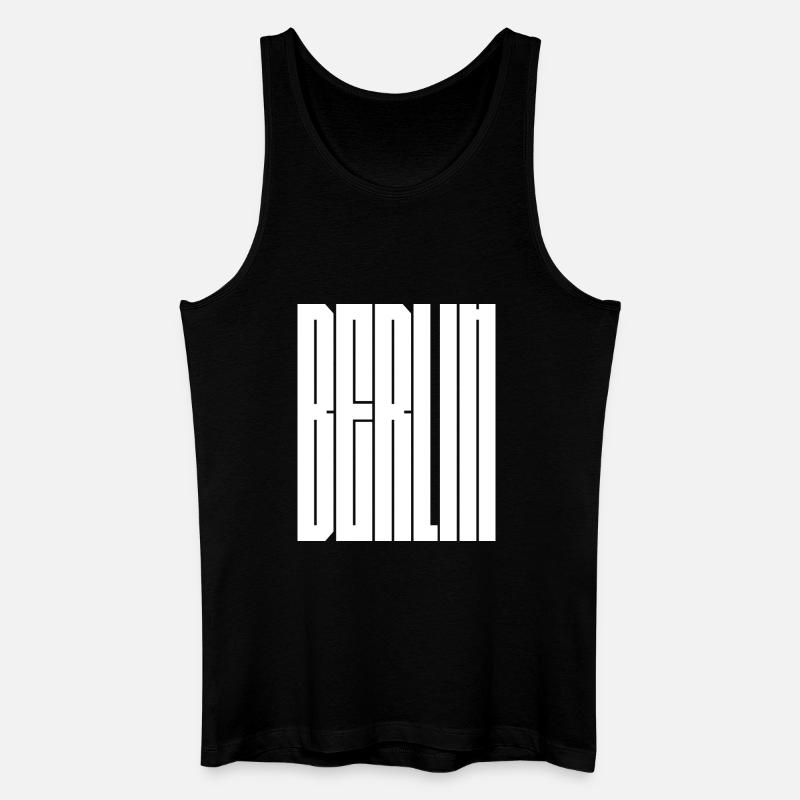 Berliner Stadttypografie - Männer Bio Tank Top - Schwarz