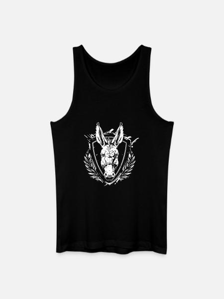 Donkey Shield Foliage Coat of Arms - Men’s Organic Tank Top - black