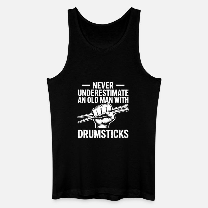 Drummer Spruch Lustiges Schlagzeuger Geschenk - Männer Bio Tank Top - Schwarz