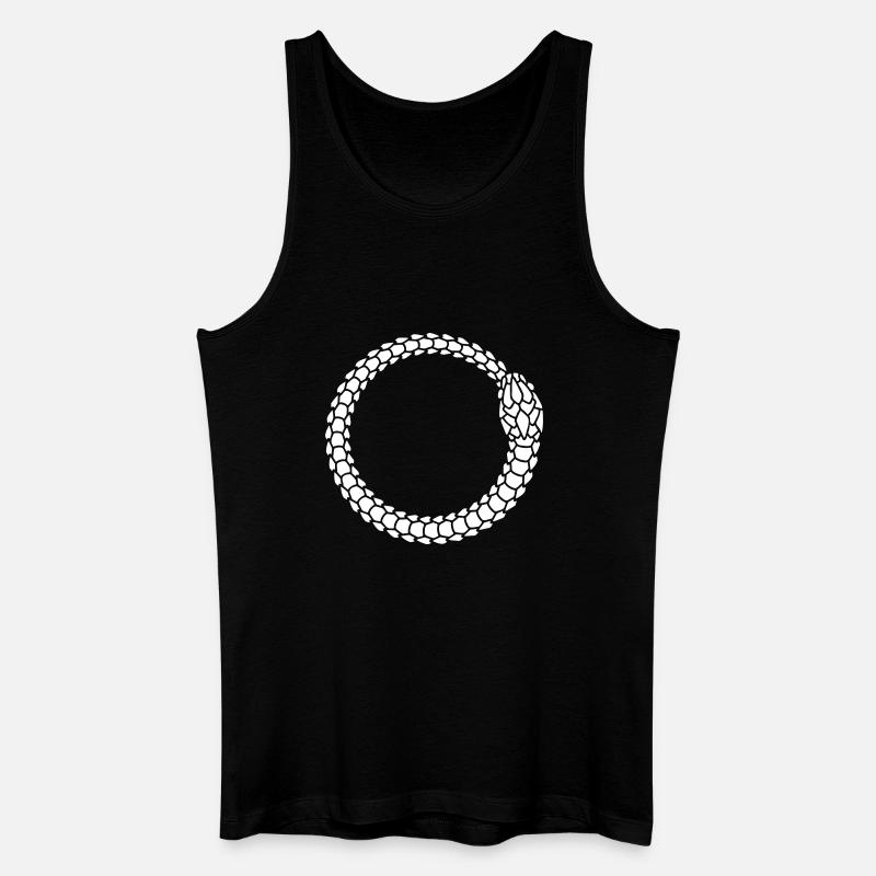 Aufgerollter Seilkreis - Männer Bio Tank Top - Schwarz