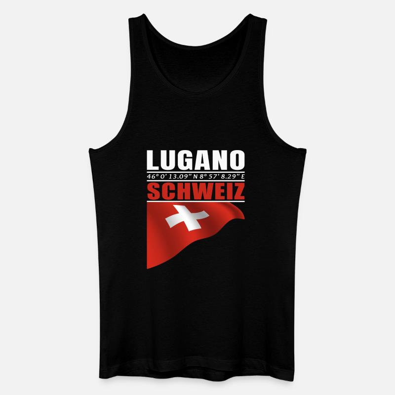 Lugano - Männer Bio Tank Top - Schwarz