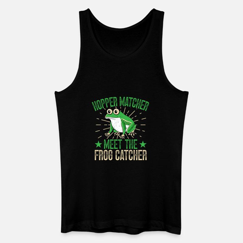 Frog Catcher Hopper Matcher Frog - Männer Bio Tank Top - Schwarz