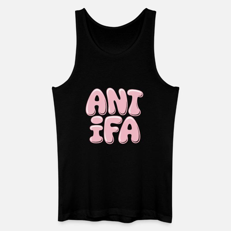 Antifa – Antifaschistisches Merch - Männer Bio Tank Top - Schwarz