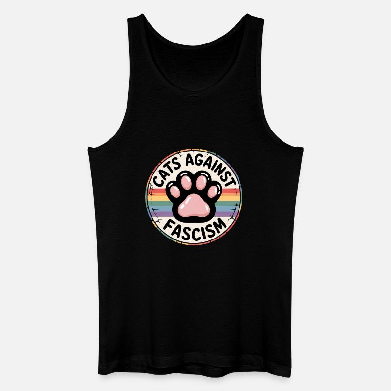Cats against Racism- Antifascist Merch - Men’s Organic Tank Top - black