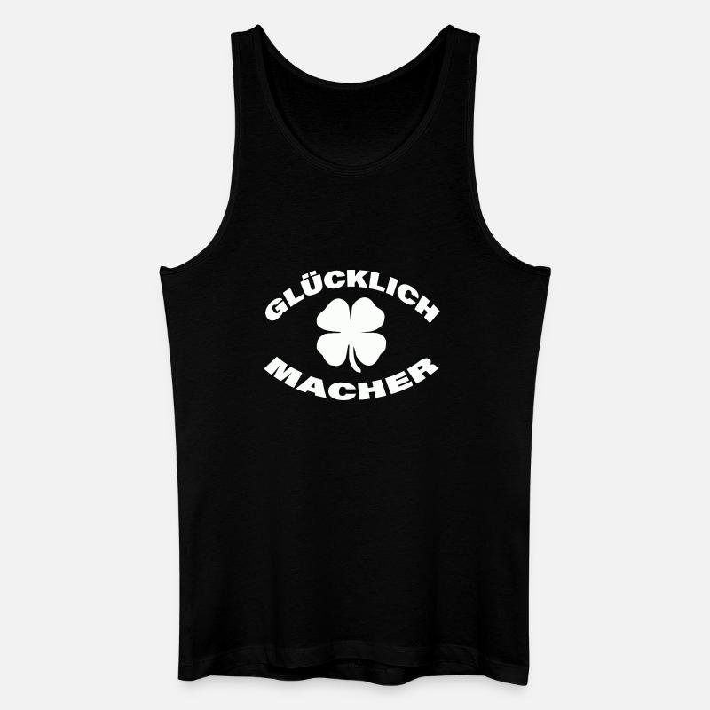 GLÜCKLICHMACHER - Männer Bio Tank Top - Schwarz