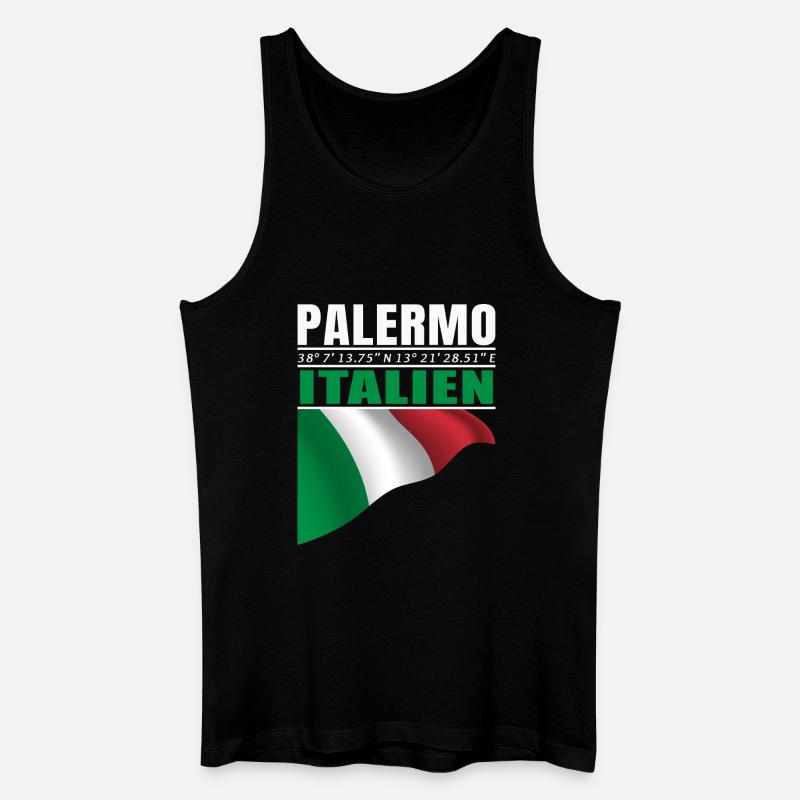 Palermo - Männer Bio Tank Top - Schwarz