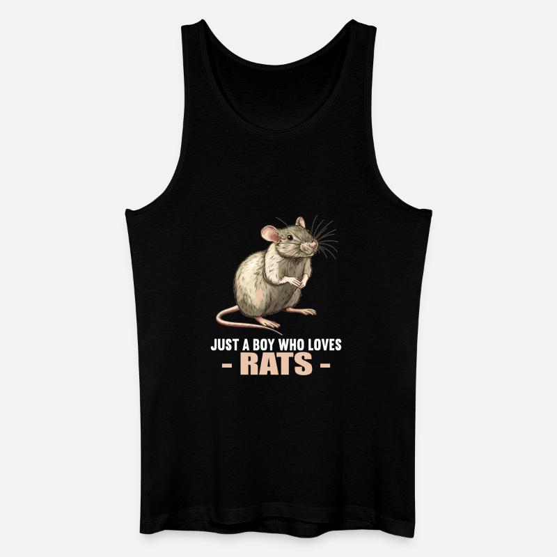 Ratten Ratte - Männer Bio Tank Top - Schwarz