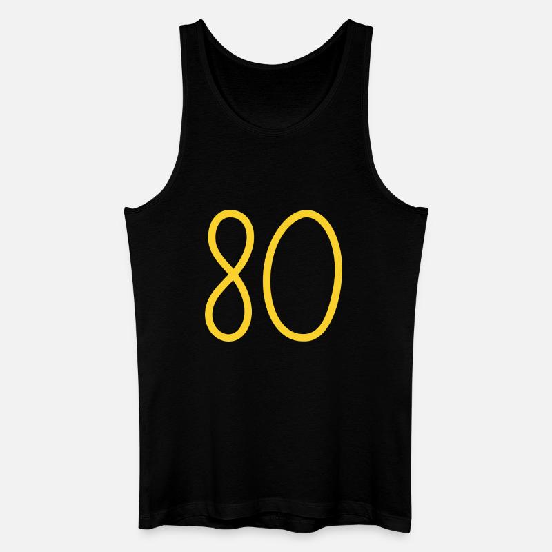 80 - Männer Bio Tank Top - Schwarz
