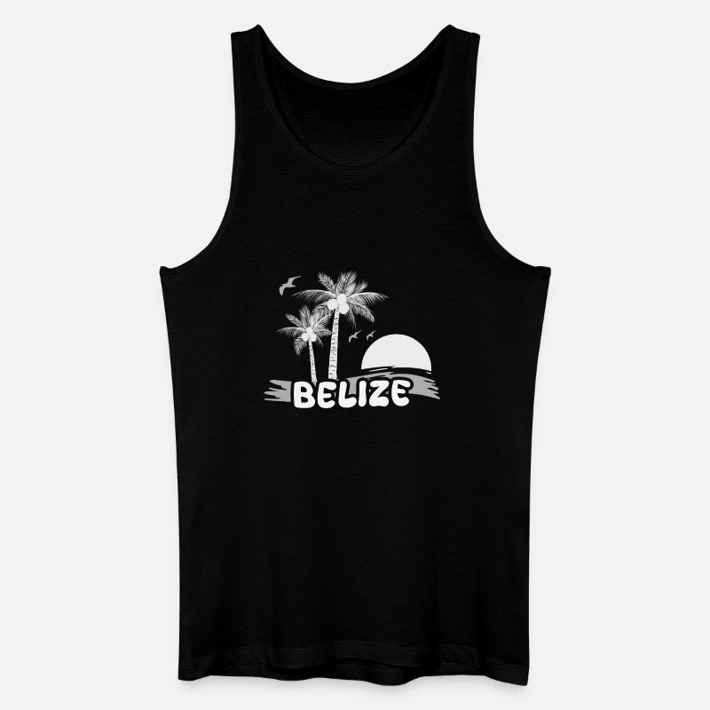 Strand Belize - Männer Bio Tank Top - Schwarz