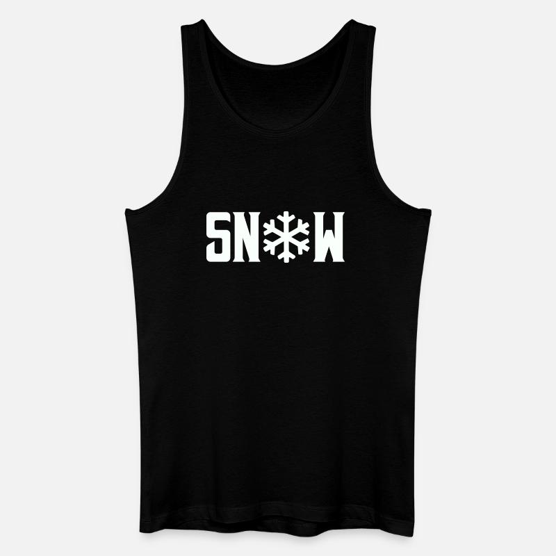 Snow - Männer Bio Tank Top - Schwarz