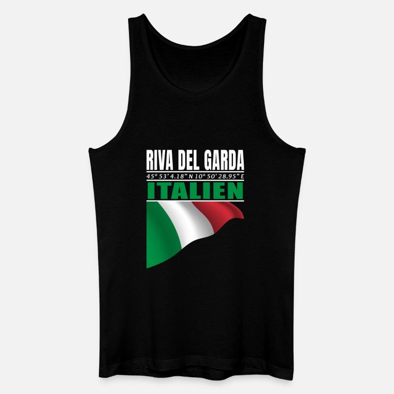 Riva del Garda - Männer Bio Tank Top - Schwarz