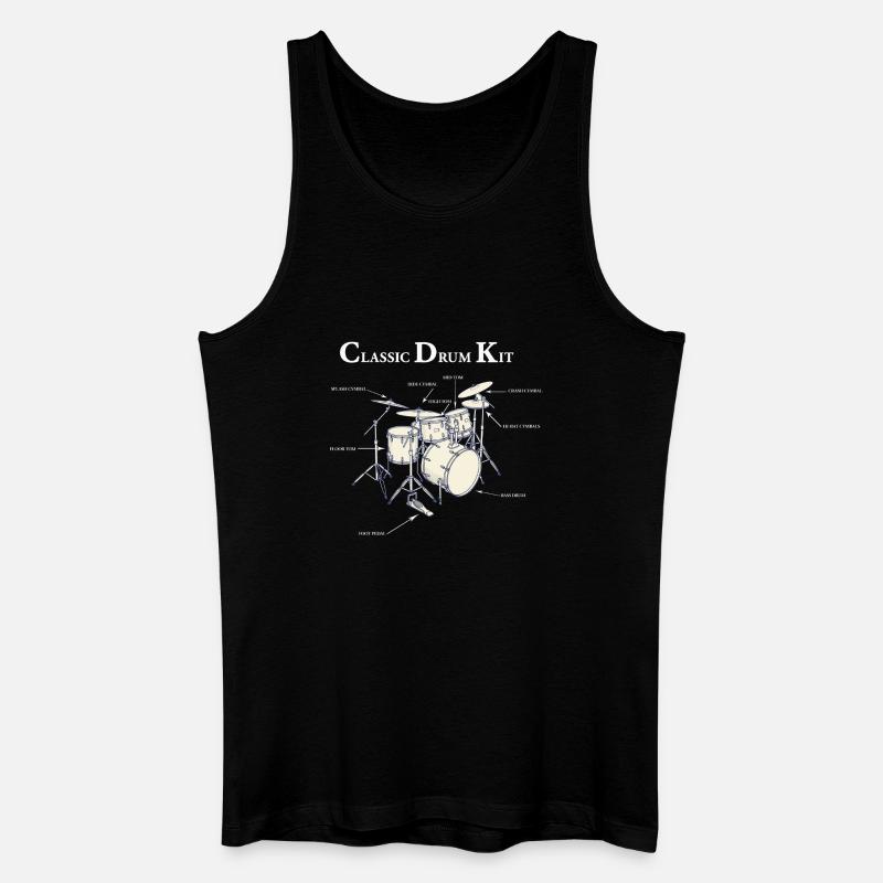 Klassisches Trommeldiagramm - Männer Bio Tank Top - Schwarz