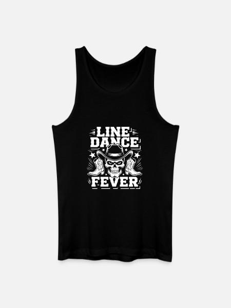 Line Dance Fever Skull - Men’s Organic Tank Top - black