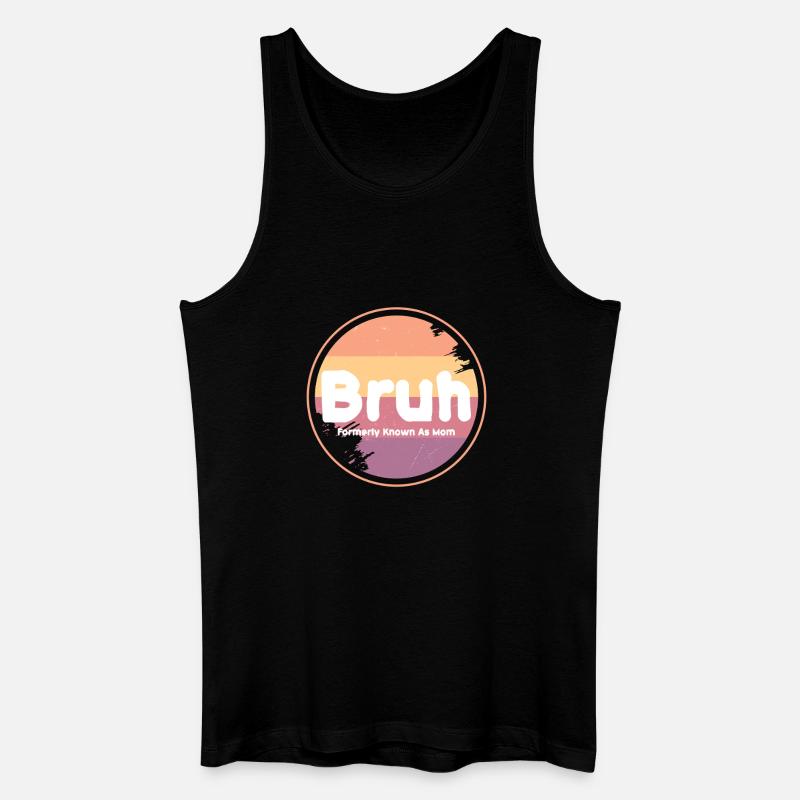 Bruh Retro Mom Logo - Männer Bio Tank Top - Schwarz
